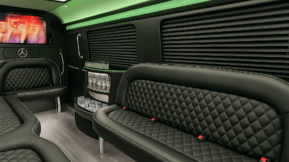 Interior of Pomona Party Bus Company's 18 Passenger Party Bus in Pomona