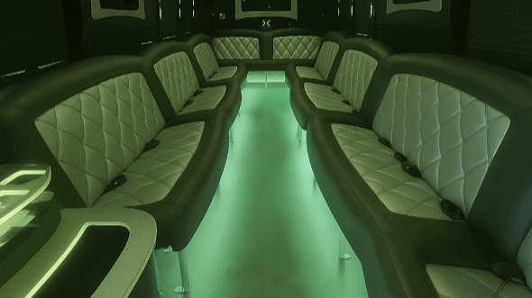 Interior of West Covina Party Bus Company's 28 Passenger Party Bus in West Covina