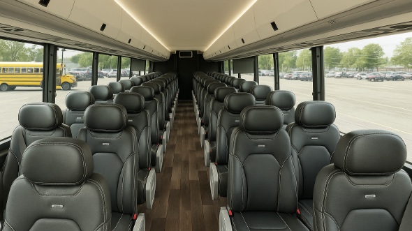 Interior of Pomona Party Bus Company's 30 Passenger Minibus in Pomona