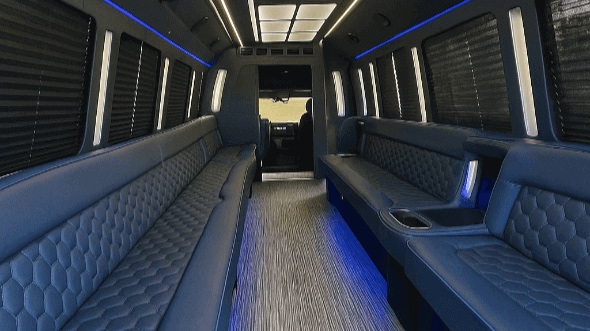 Interior of Chino Party Bus Company's 30 Passenger Party Bus in Chino