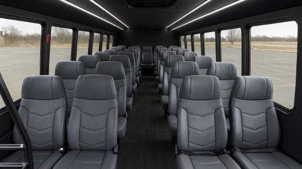 Interior of Pomona Party Bus Company's 35 Passenger Minibus in Pomona
