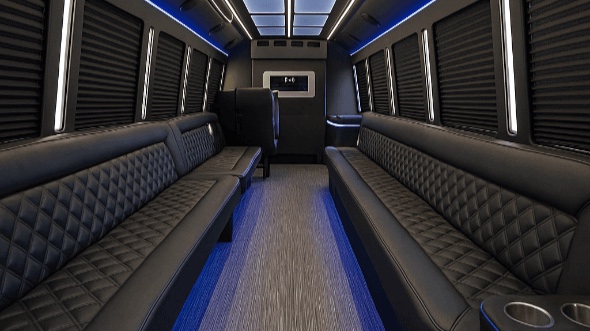 Interior of Chino Party Bus Company's 40 Passenger Party Bus in Chino