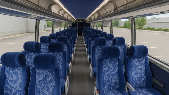 Interior of Pomona Party Bus Company's 47 Passenger Charter Bus in Pomona