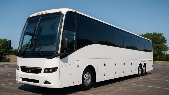 Exterior of Pomona Party Bus Company's 48 Passenger Charter Bus in Pomona