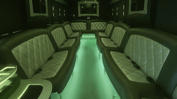 pomona 30 passenger party bus inside