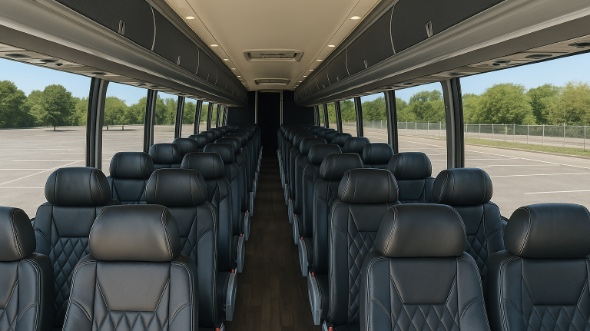 pomona 54 passenger charter bus interior