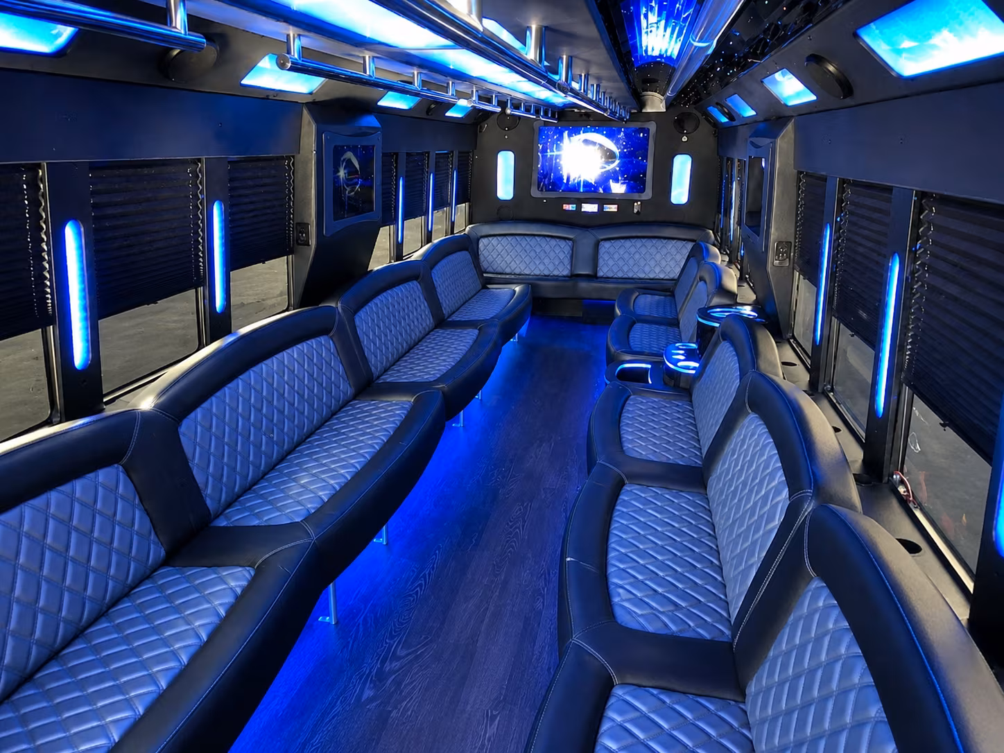 Passenger watching the Pomona scenery during a regional party bus road trip
