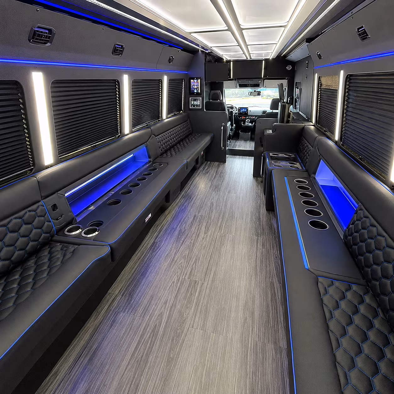 Pomona Concert & Music Festival Transportation party bus interior