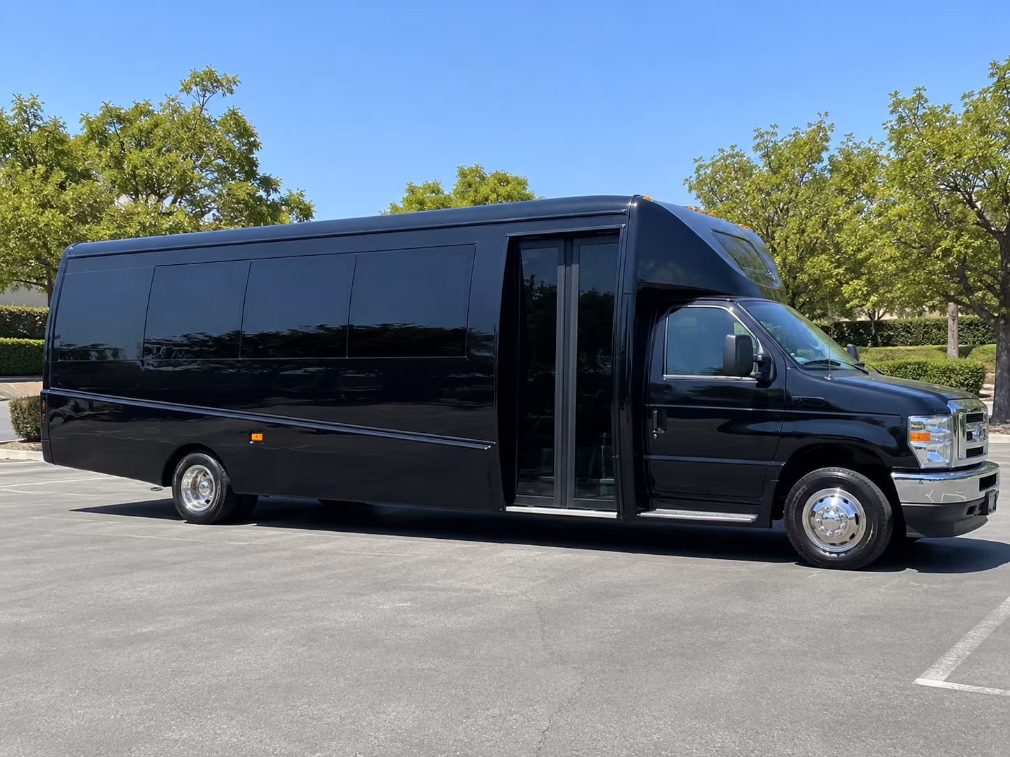 Pomona Corporate Transportation party bus exterior