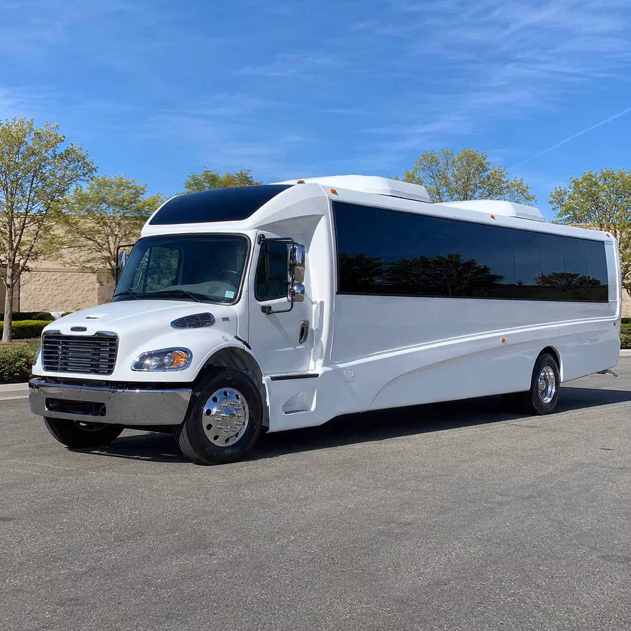 Pomona Corporate Transportation party bus exterior
