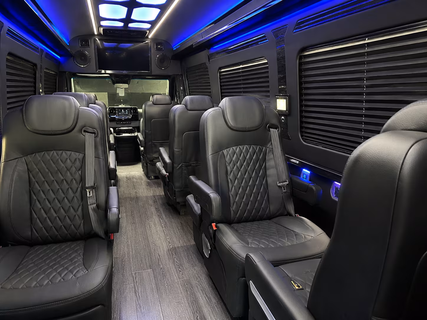 Pomona Corporate Transportation party bus interior