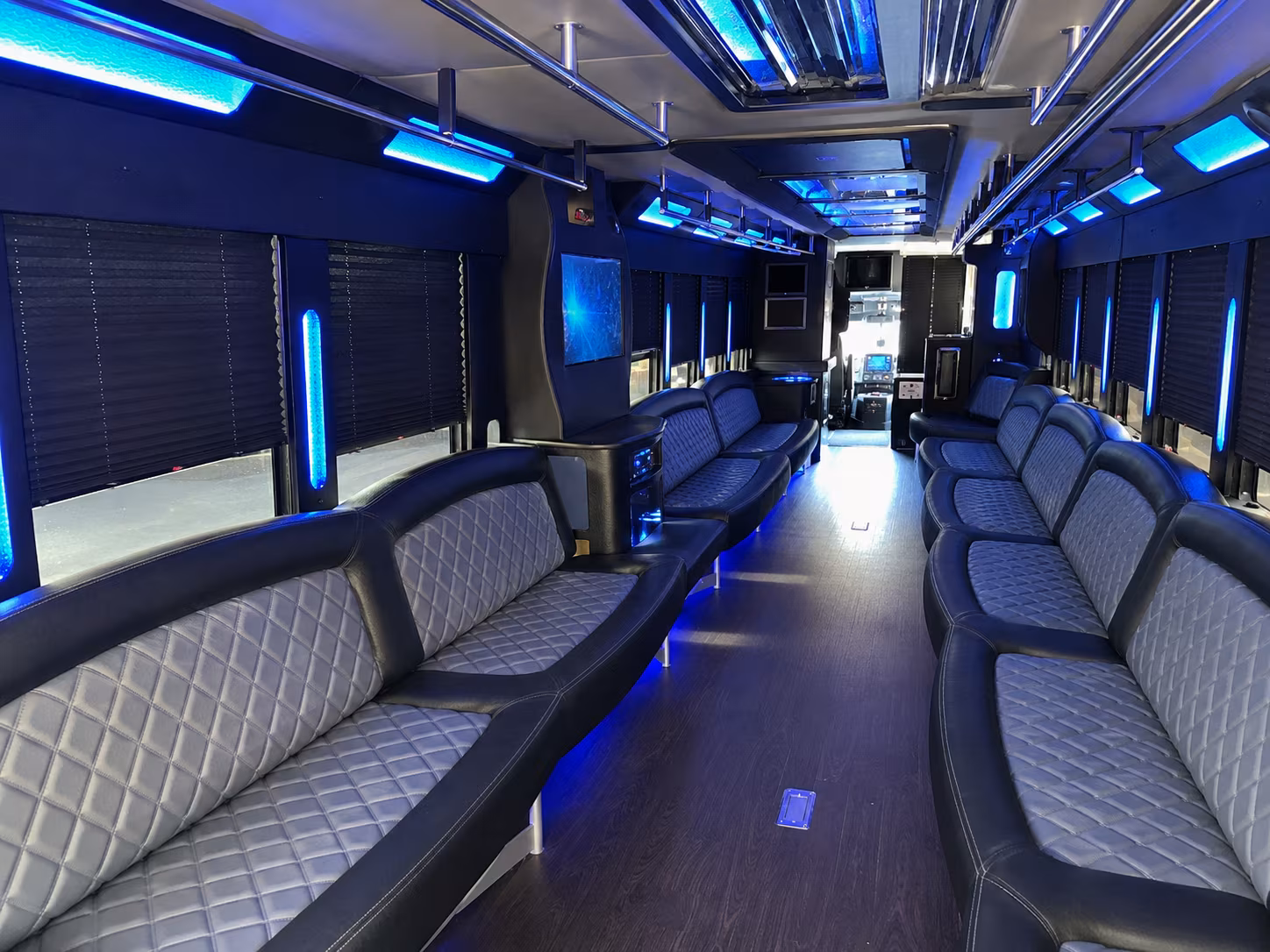 Pomona Private Event Transportation party bus exterior