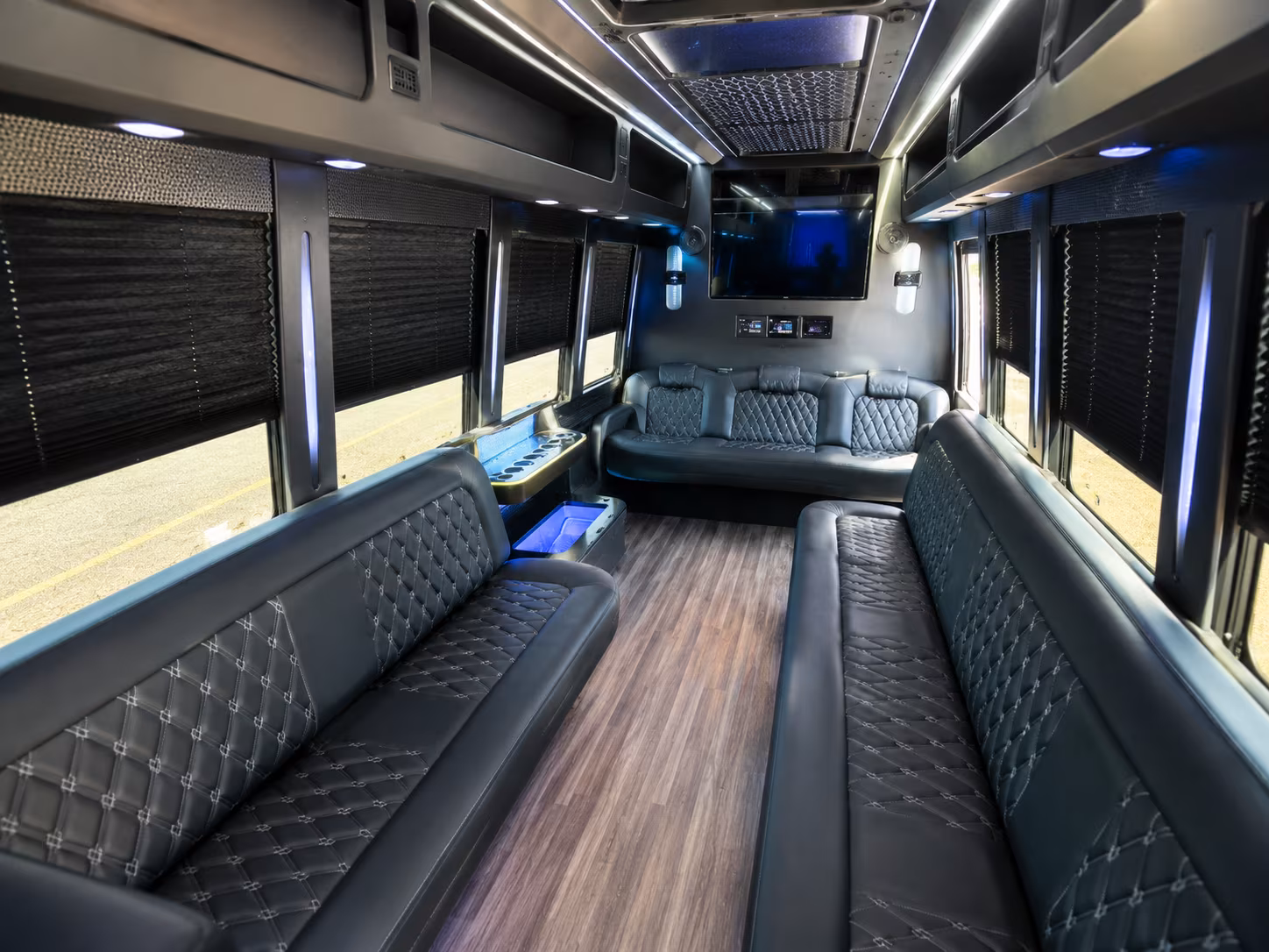 Pomona Private Event Transportation party bus exterior