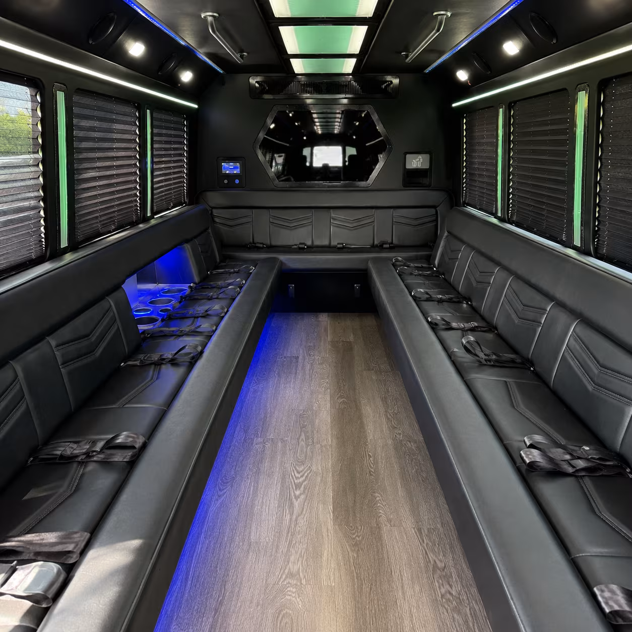 Pomona Sporting Event Transportation party bus exterior
