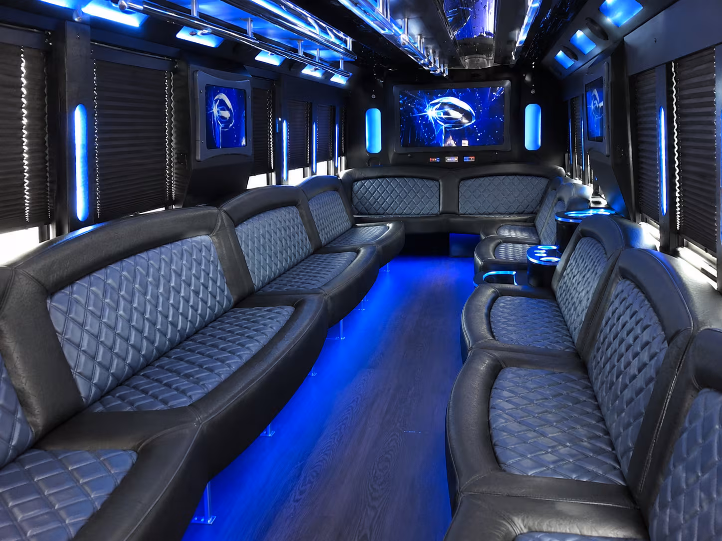 Pomona Sporting Event Transportation party bus interior