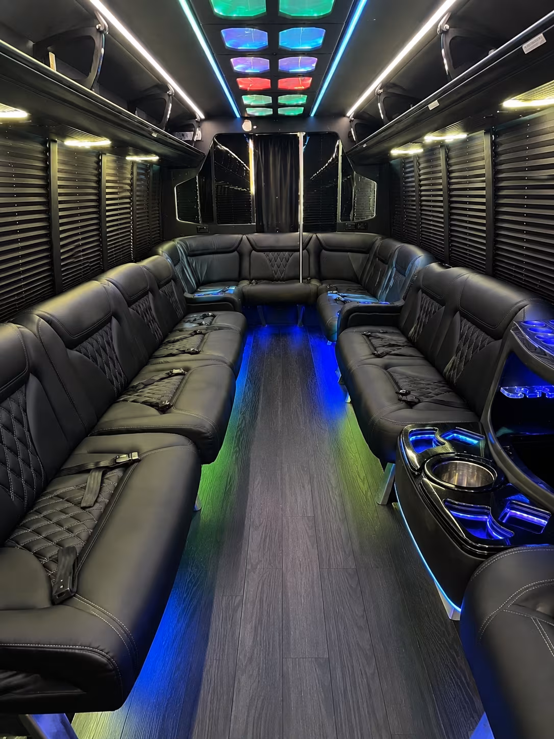 Pomona Wedding Transportation party bus exterior