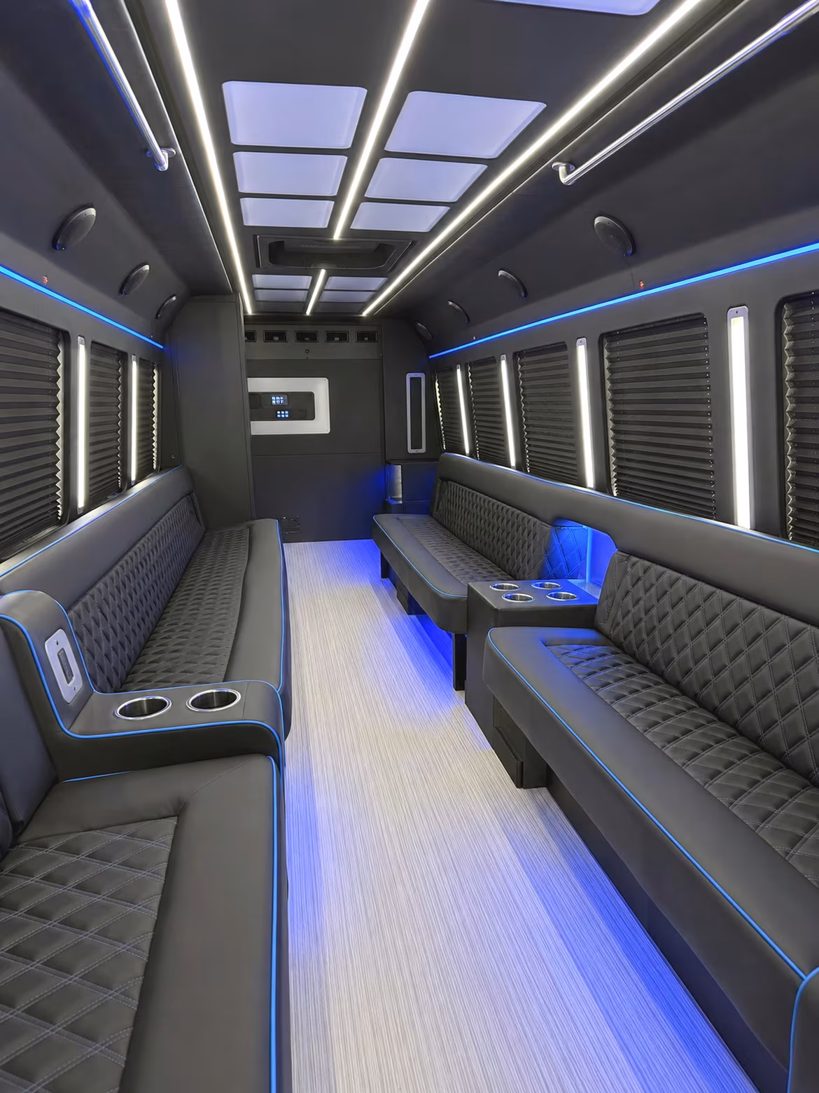 Pomona Winery Tour & Pub Crawl Transportation party bus interior